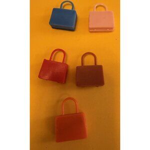 Vtg Purses for Barbie, Little Miss Revlon, Miss Nancy Ann, Vogue Ginny, Lot Of 5